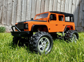 Orange 1:14 RC Land Rover Defender Rock Crawler