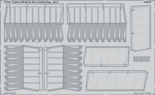 Hawker Typhoon Mk.Ib Car Door landing flaps (designed to be used with Airfix kits)(Eduard sold out May 2026)