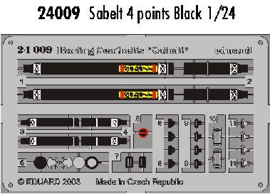 Sabelt 4 points Black seatbelts