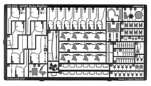 Mitsubishi A6M5 Zero engine detail (designed to be used with Tamiya kits)