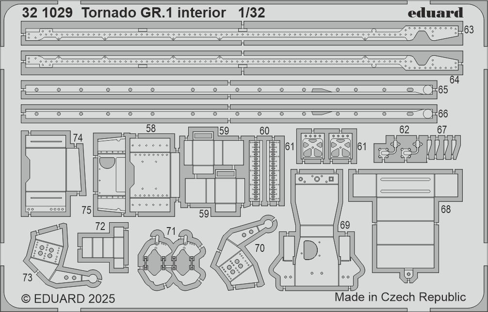 Panavia Tornado GR.1 interior 1/32 (designed to be used with Italeri kits)