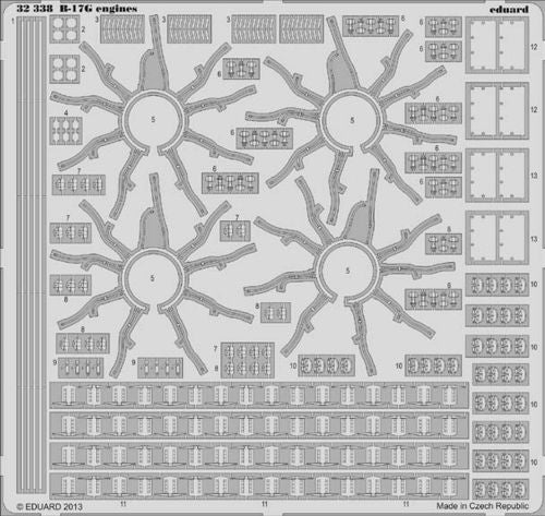 Boeing B-17G Flying Fortress engine details (designed to be used with Hong Kong Models kits)