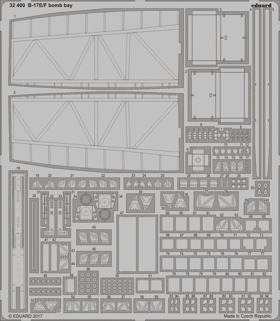 Boeing B-17E/B-17F Flying Fortress . bomb bay (designed to be used with Hong Kong Models kits)