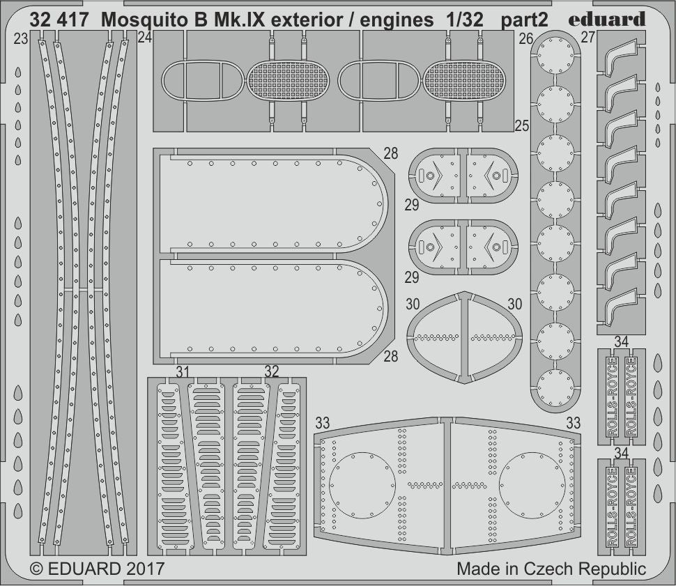 de Havilland Mosquito B Mk.IX/XVI exterior / engines (designed to be used with Hong Kong Models kits)