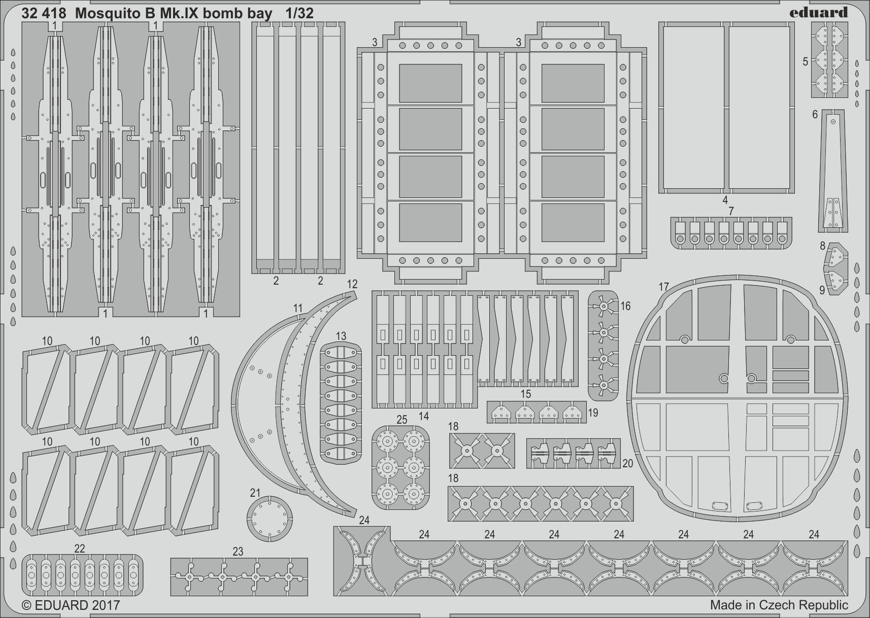 de Havilland Mosquito B Mk.IX/XVI bomb bay (designed to be used with Hong Kong Models kits)