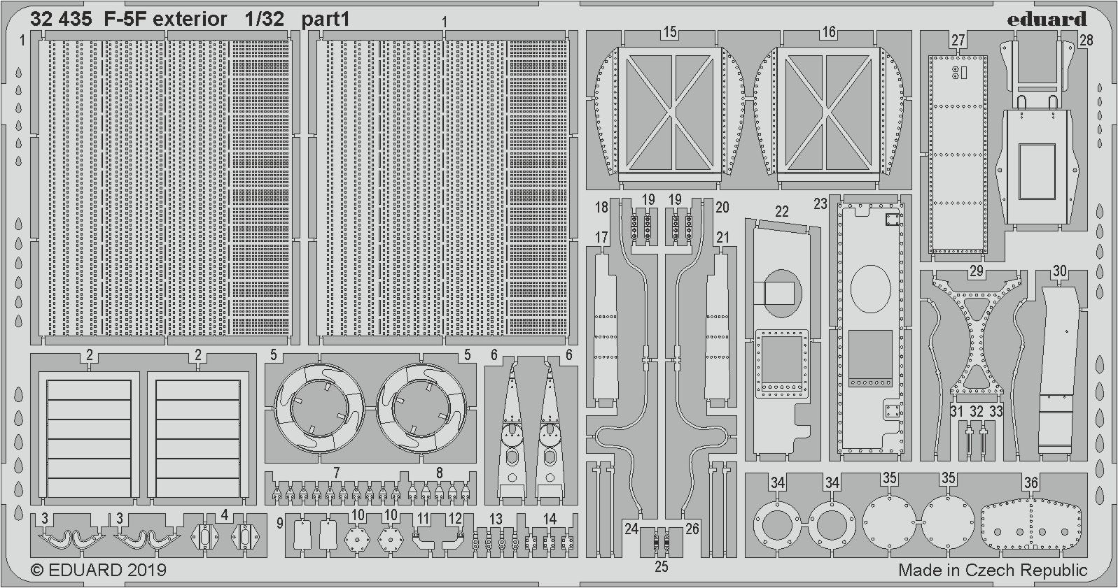 Northrop F-5F Tiger exterior(designed to be used with Kitty Hawk Models Models and Zimi Model kits) (Eduard sold out December 2024)