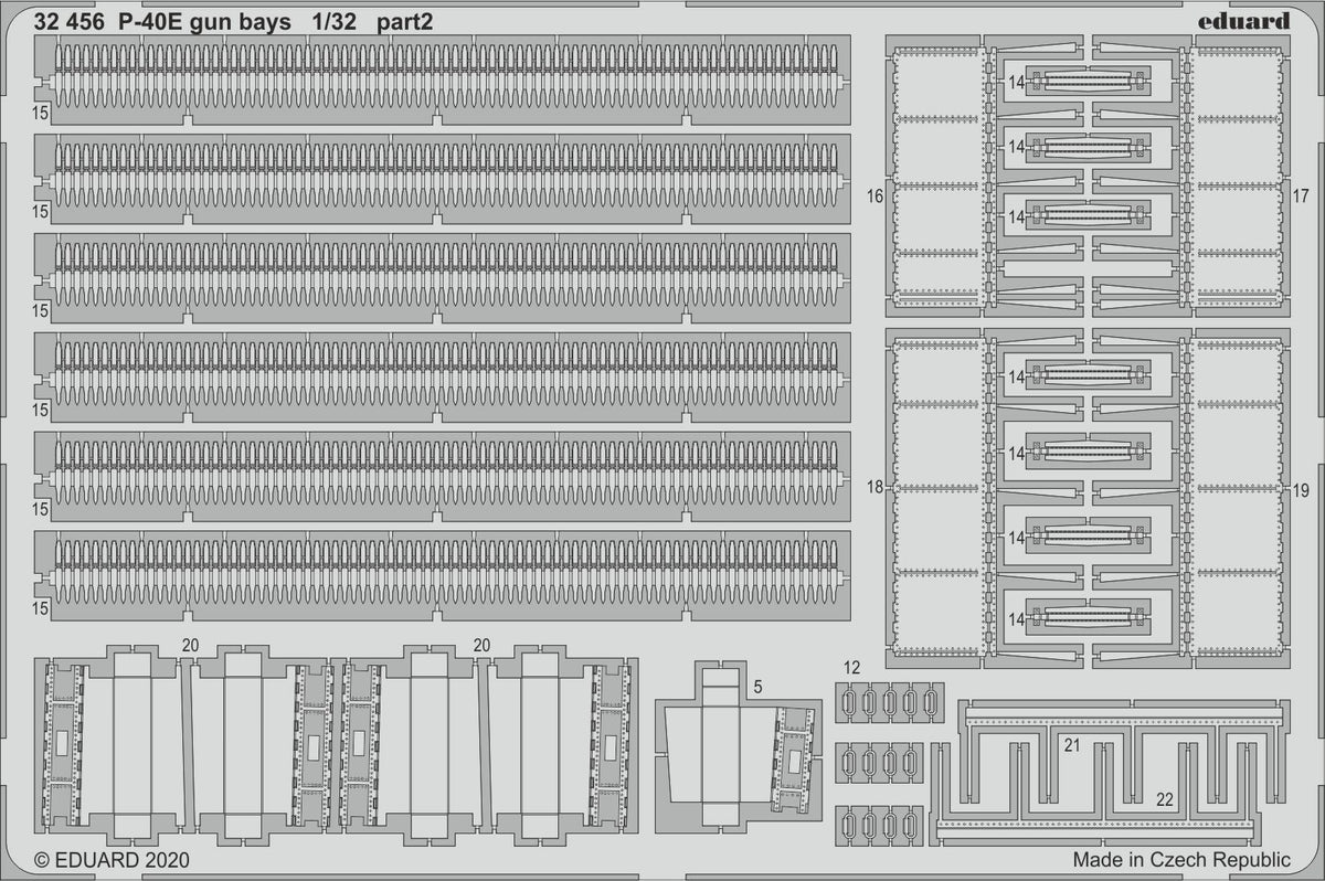 Curtiss P-40E Kittyhawk gun bays (designed to be used with Trumpeter kits)