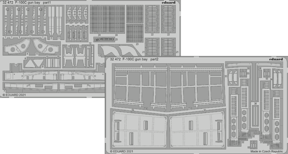 North-American F-100C Super Sabre gun bay (designed to be used with Trumpeter kits)