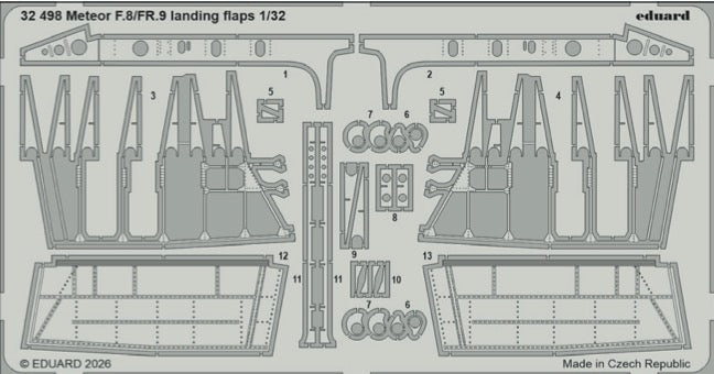 Gloster Meteor F.8/FR.9 landing flaps 1/32 (designed to be used with Revell kits)
