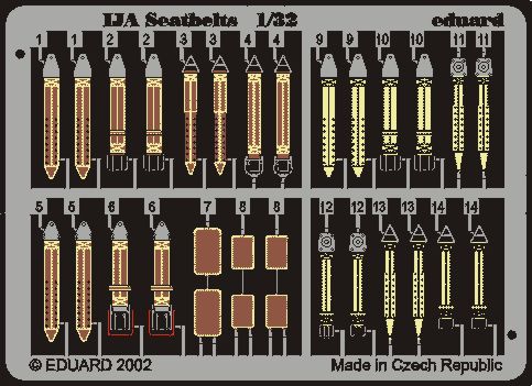 Imperial Japanese Army/IJA seatbelts PRE-PAINTED IN COLOUR!
