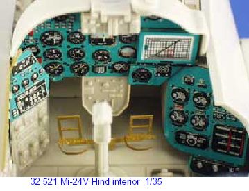 Mil Mi-24V Hind-E Helicopter interior PRE-PAINTED IN COLOUR! (designed to be used with Trumpeter kits)