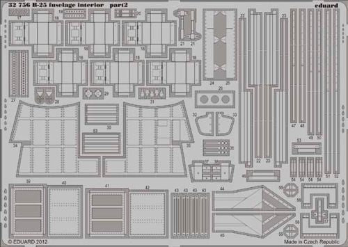 North-American B-25J Mitchell fuselage interior (designed to be used with Hong Kong Models kits)