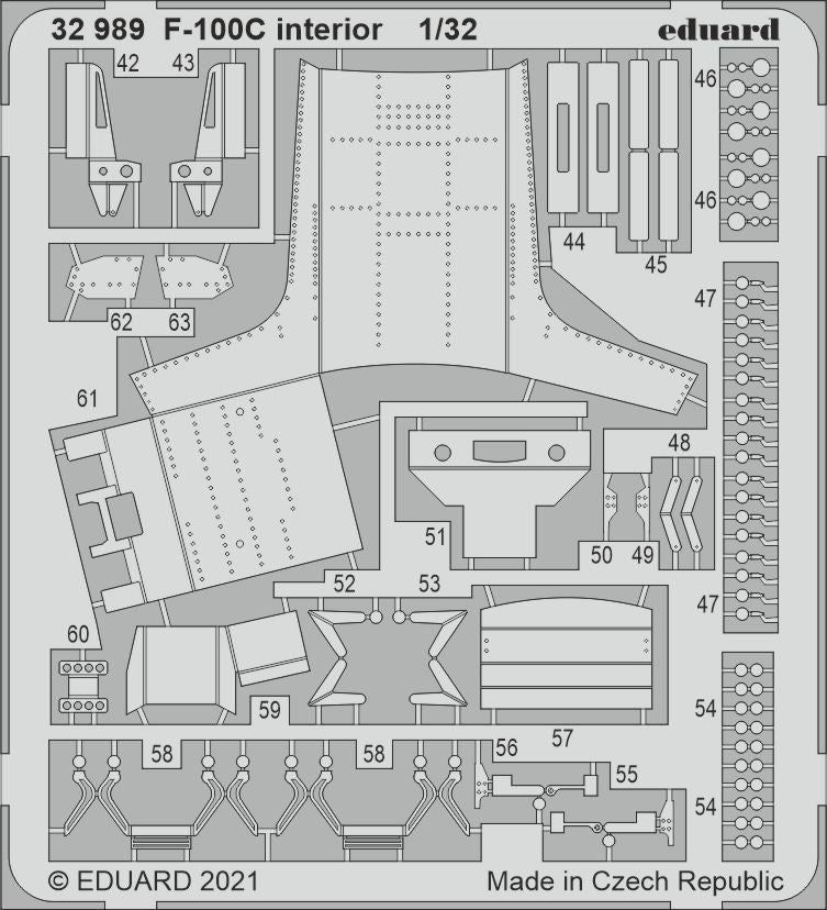 North-American F-100C Super Sabre interior (designed to be used with Trumpeter kits)