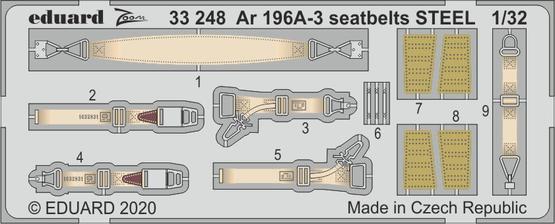 Arado Ar-196A-3 seatbelts STEEL 1/32 (designed to be used with Revell kits)