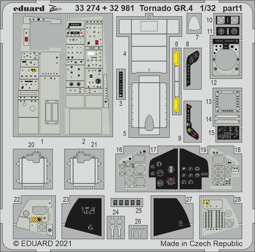Panavia Tornado GR.4 (designed to be used with Italeri kits) (Eduard sold out August 24)
