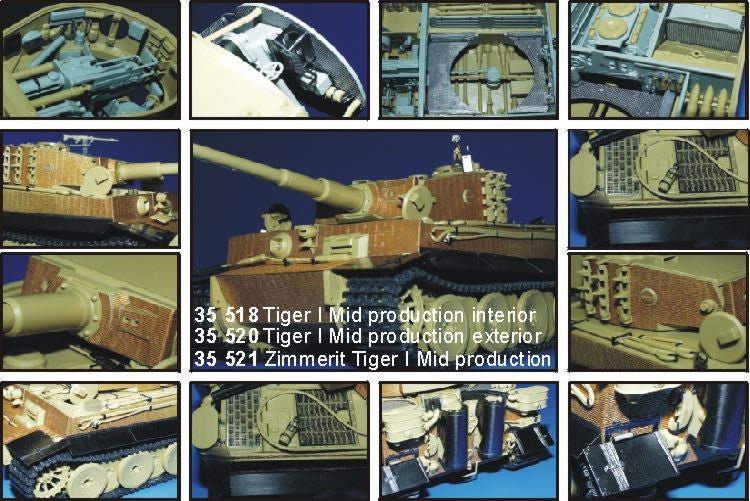 Zimmerit Pz.Kpfw.VI Tiger I mid production (designed to be used with Academy kits)