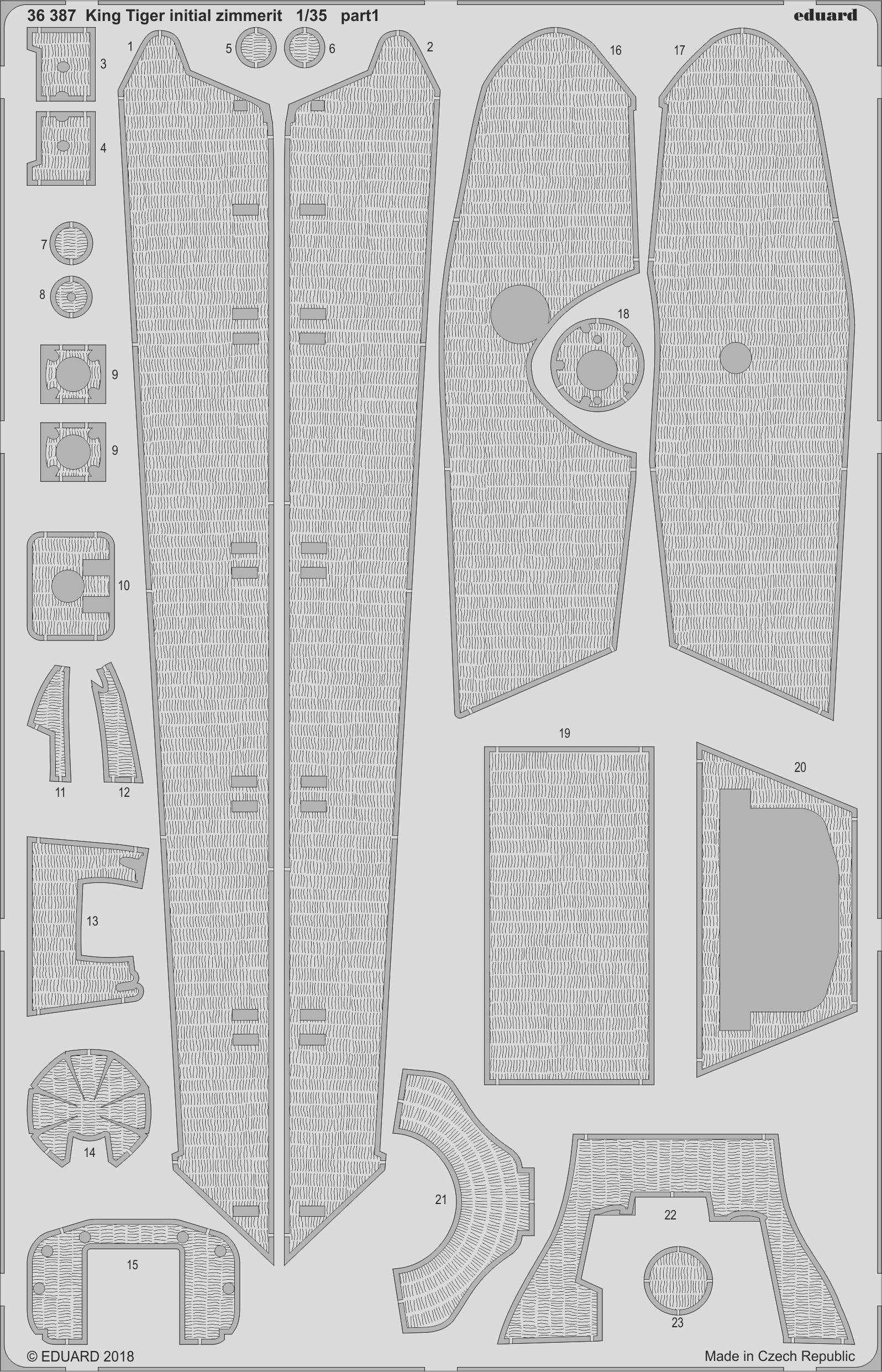 Pz.Kpfw.VI King Tiger initial zimmerit (designed to be used with Takom kits)