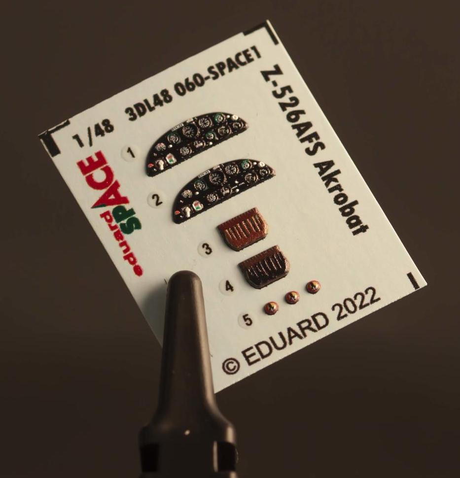 Zlin Z-526AFS Akrobat SPACE 3D Decal instruments with etched parts (designed be used with Eduard kits)