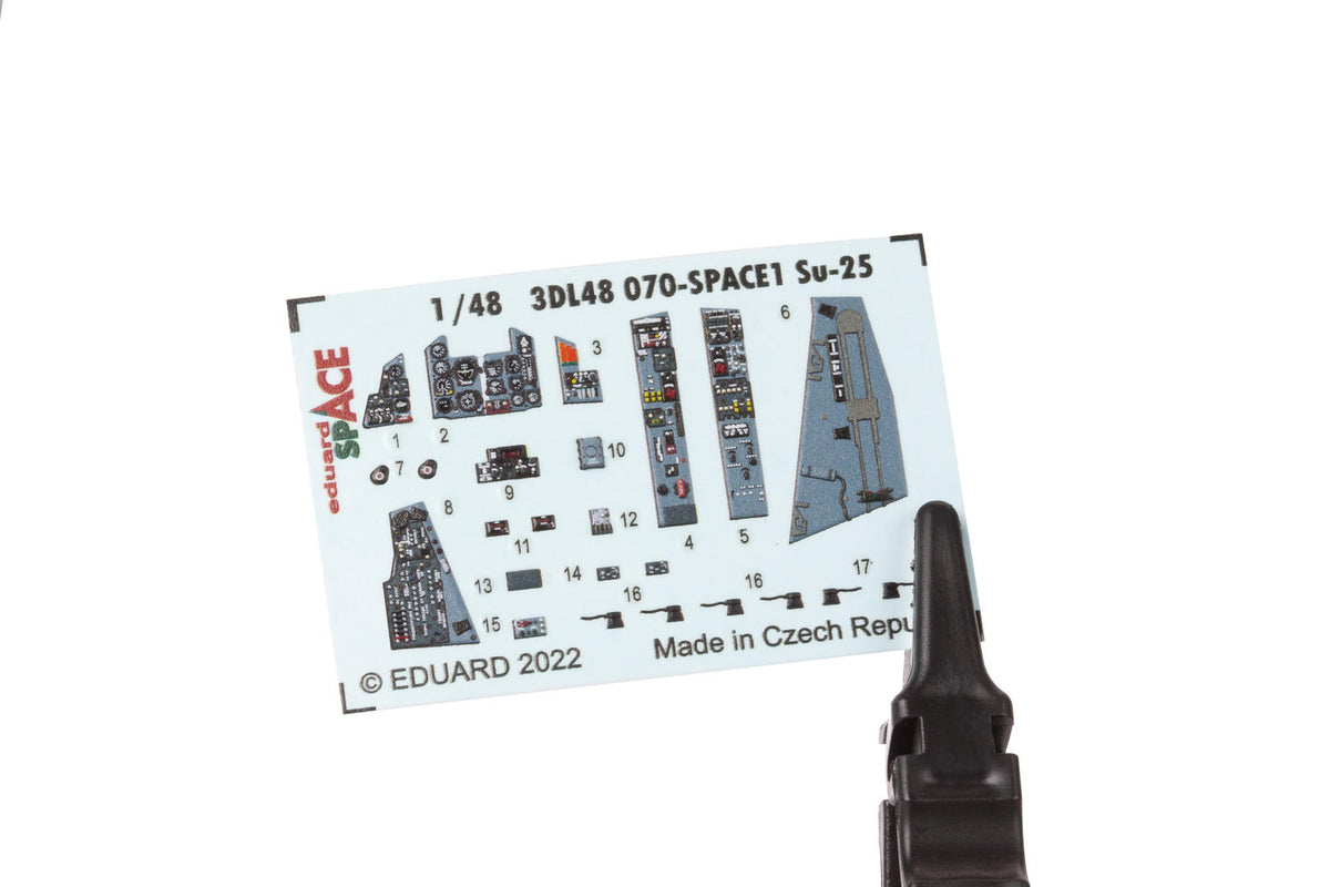 Sukhoi Su-25 SPACE 3D Decal instruments with etched parts (designed to be used with Zvezda kits)