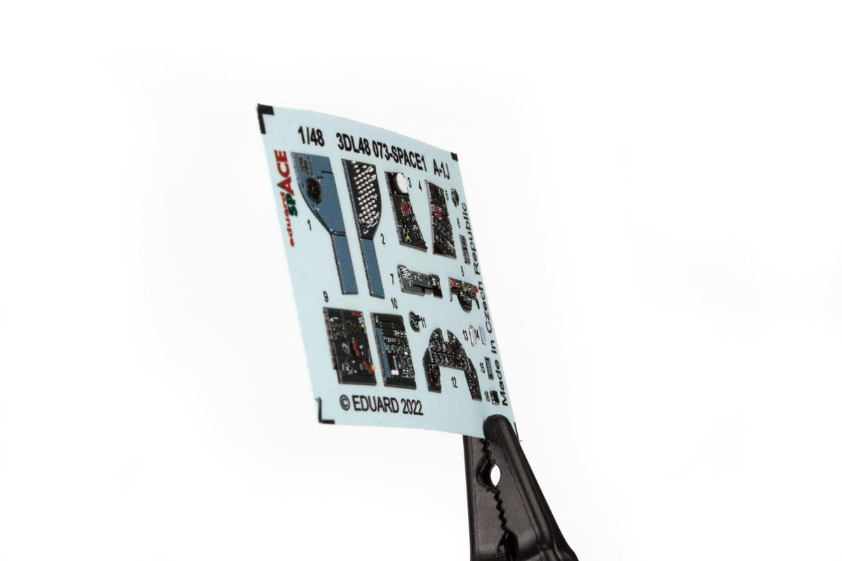 Douglas A-1J Skyraider SPACE set - 3D waterslide decals and etched parts (designed to be used with Tamiya kits)