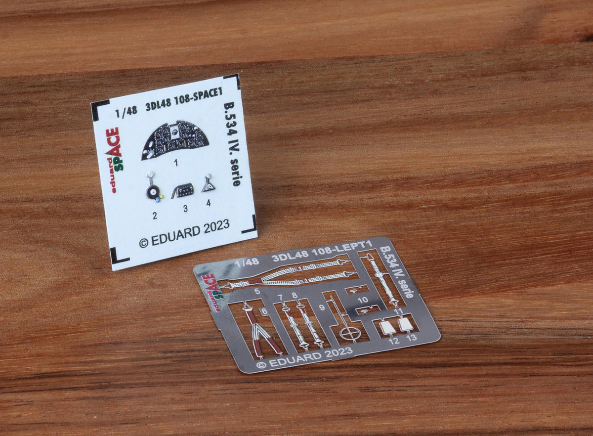 Avia B.534 IV. serie SPACE - 3D-printed waterslide instrument decals and etched seat-belts (designed to be used with Eduard kits)