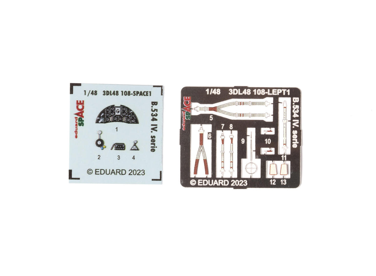 Avia B.534 IV. serie SPACE - 3D-printed waterslide instrument decals and etched seat-belts (designed to be used with Eduard kits)