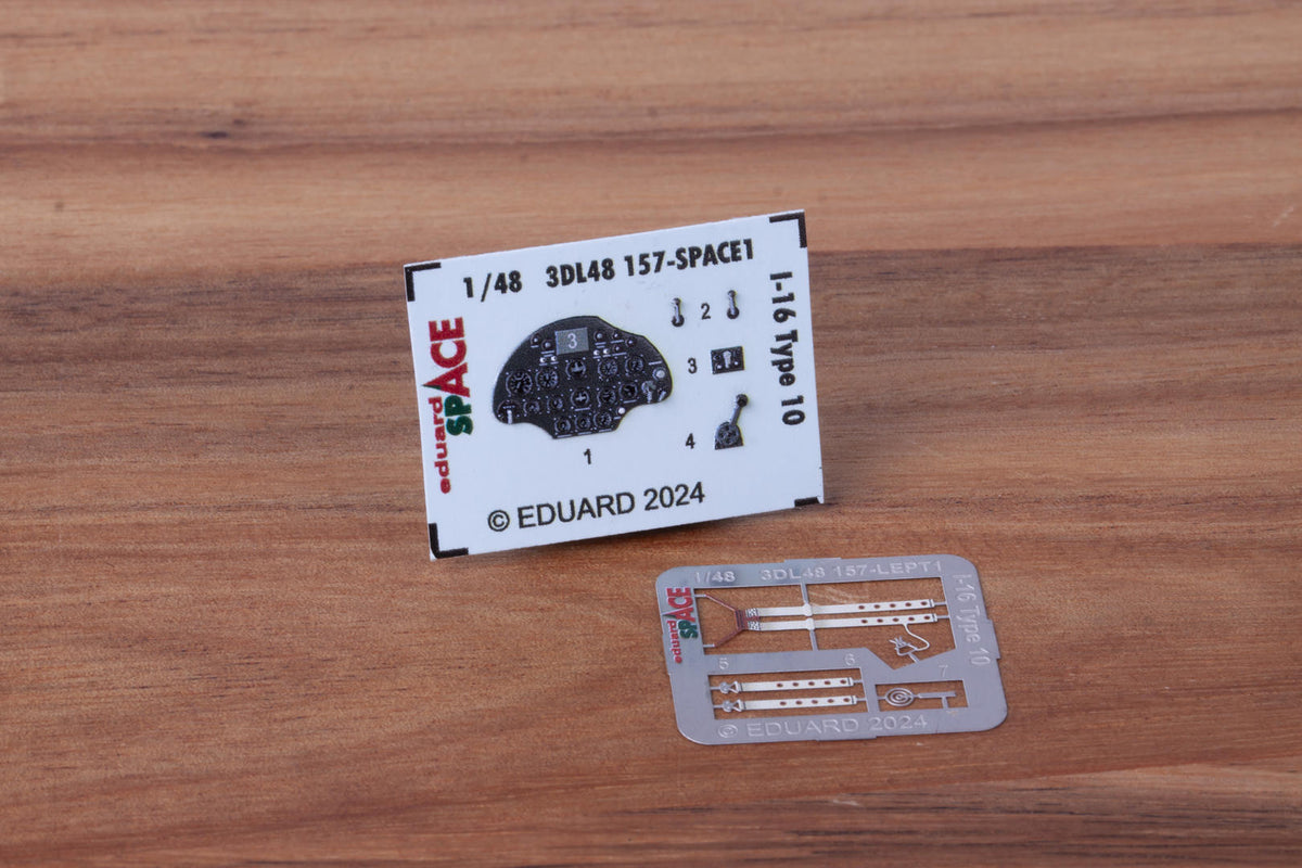 Polikarpov I-16 Type 10 SPACE - 3D-printed waterslide instrument decals and etched seat-belts (designed to be used with Eduard kits)