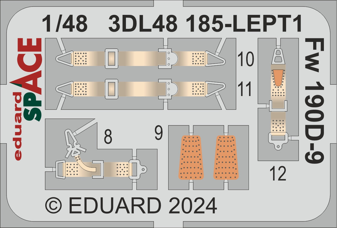 Focke-Wulf Fw-190D-9 SPACE seatbelts (designed to be used with Eduard kits)