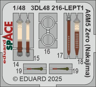 Nakajima A6M5 Zero (Nakajima) SPACE set - 3D waterslide decals and STEEL PE parts. 1/48 (designed to be used with Fine Molds kits)