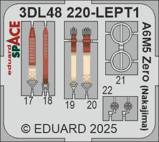 Nakajima A6M5 Zero (Nakajima) SPACE set - 3D waterslide decals and STEEL PE parts. 1/48 (designed to be used with Eduard kits)