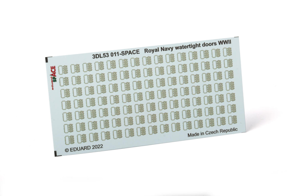 Royal Navy watertight doors WWII SPACE set - 3D waterslide decals and etched parts 1/350
