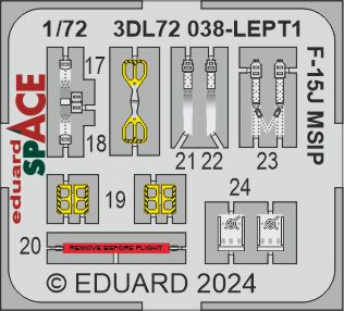 McDonnell F-15J Eagle MSIP - 3D-printed waterslide instrument decals and etched seat-belts (designed to be used with Fine Molds kits)