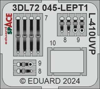 Let L-410UVP - 3D-printed waterslide instrument decals and etched seat-belts (designed to be used with Eduard kits)