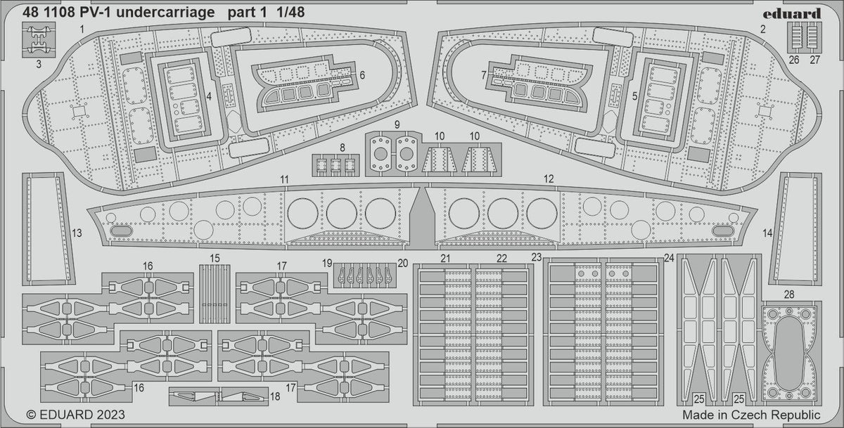 Lockheed PV-1 Ventura undercarriage (designed to be used with Academy kits)