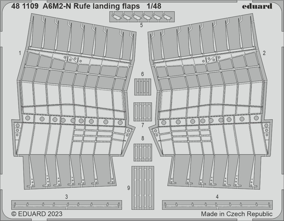 Nakajima A6M2-N Rufe landing flaps (designed to be used with Eduard kits)