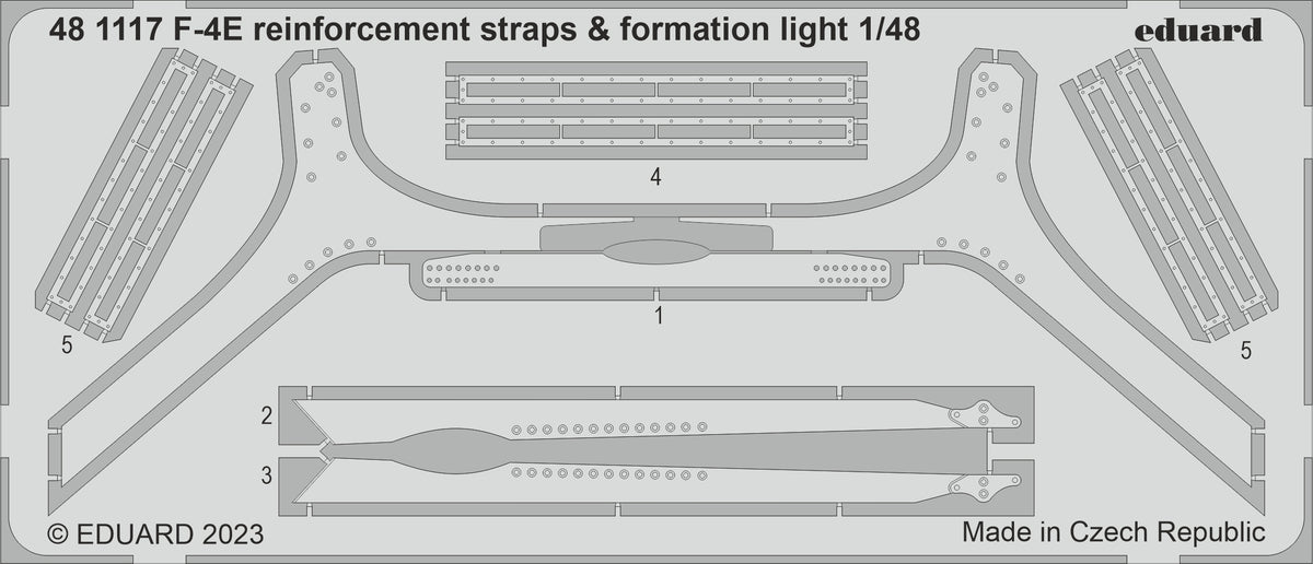 McDonnell F-4E Phantom reinforcement straps & formation lights (designed to be used with Meng Model kits)