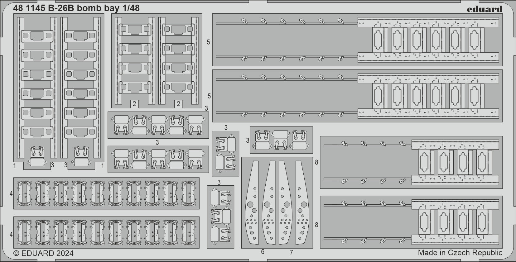 Martin B-26B Marauder bomb bay 1/48 (designed to be used with ICM UA UK kits)
