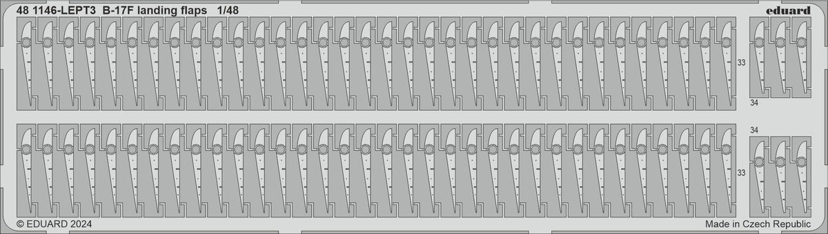 Boeing B-17F Flying Fortress landing flaps 1/48 (designed to be used with Eduard kits)