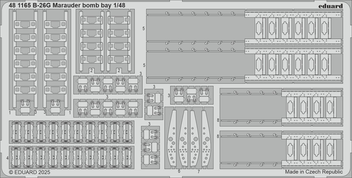 Martin B-26G Marauder bomb bay 1/48 (designed to be used with ICM UA UK kits)