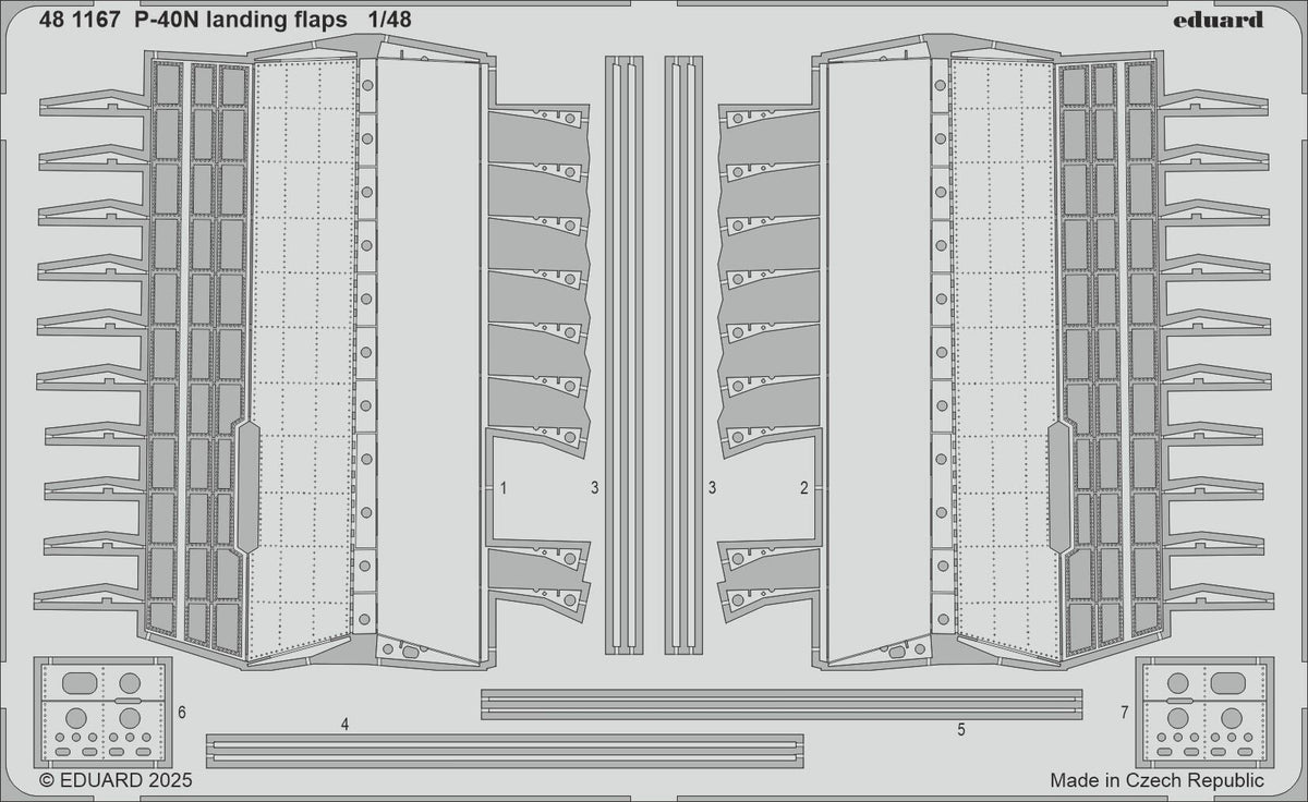 Curtiss P-40N Warhawk landing flaps 1/48 (designed to be used with Eduard kits)