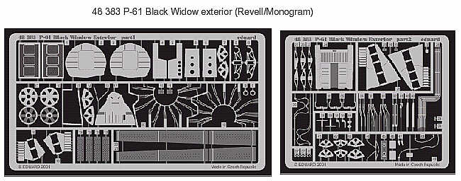 Northrop P-61A/P-61B 'Black Widow' exterior (designed to be used with Monogram and Revell kits)------(Northrop P-61A/Northrop P-61B)