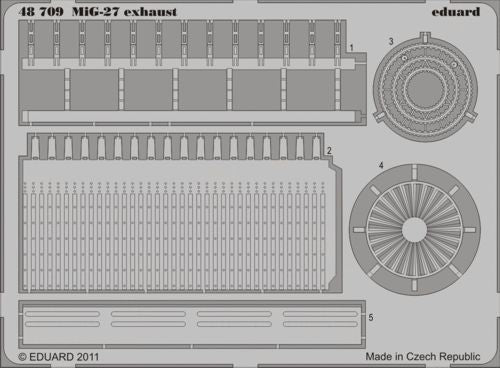 Mikoyan MiG-27 Flogger D exhaust (designed to be used with Italeri kits)(Eduard sold out December 2021)