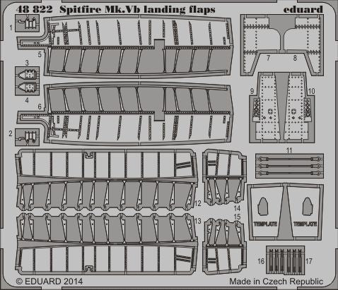 Supermarine Spitfire Mk.V landing flaps (designed to be used with Airfix kits)(Eduard sold out May 2023 part 2)