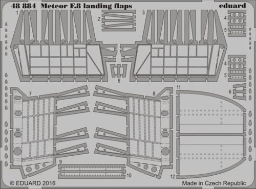 Gloster Meteor F.8 landing flaps (designed to be used with Airfix kits)