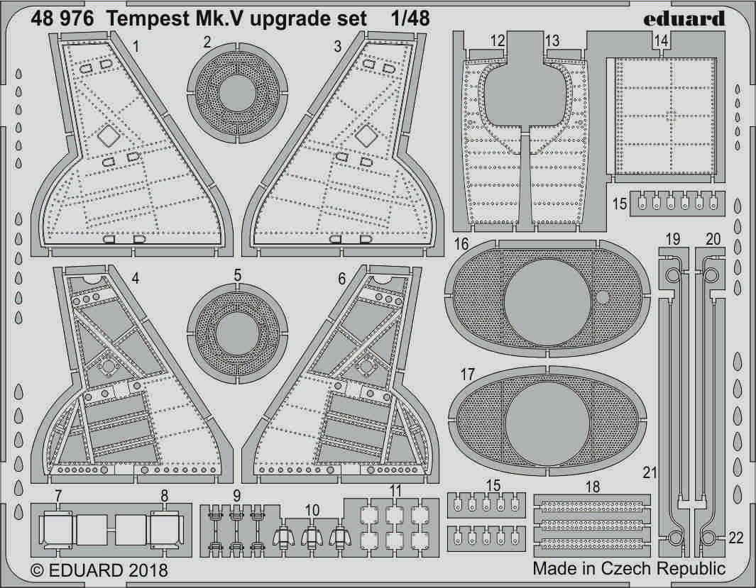 Hawker Tempest Mk.V upgrade set (designed to be used with Eduard kits)