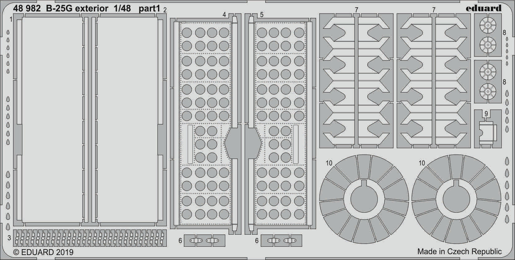North-American B-25G Mitchell exterior (designed to be used with Academy, Accurate Miniatures and Italeri kits)
