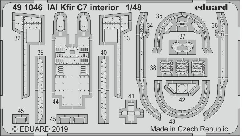 IAI-2/C-7 Kfir interior (designed to be used with Avant Garde kits)(Eduard sold out January 2024 part 1)
