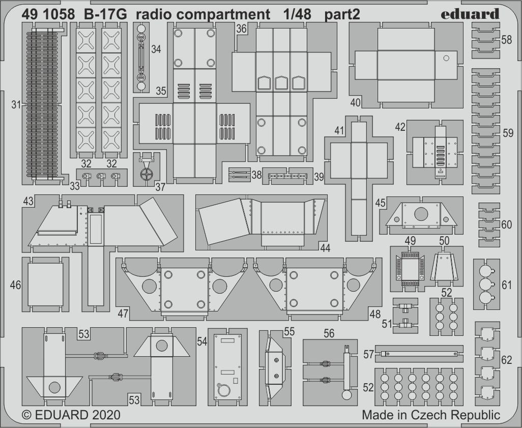 Boeing B-17G Flying Fortress radio compartment (designed to be used with Hong Kong Models kits)