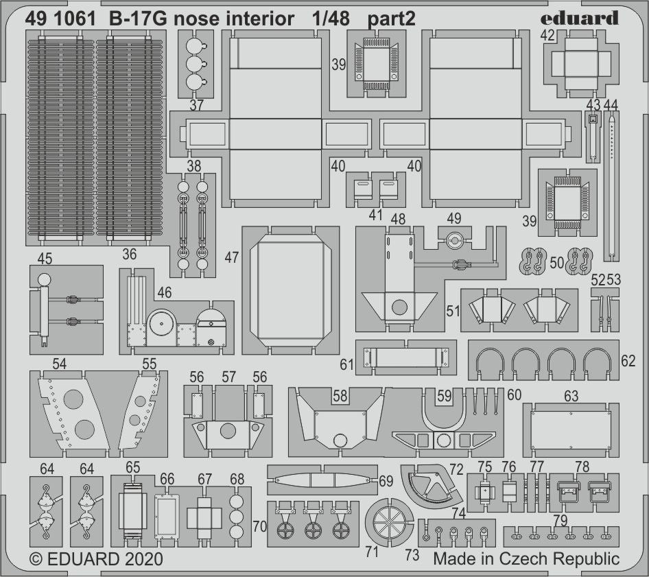 Boeing B-17G Flying Fortress nose interior (designed to be used with Hong Kong Models kits)