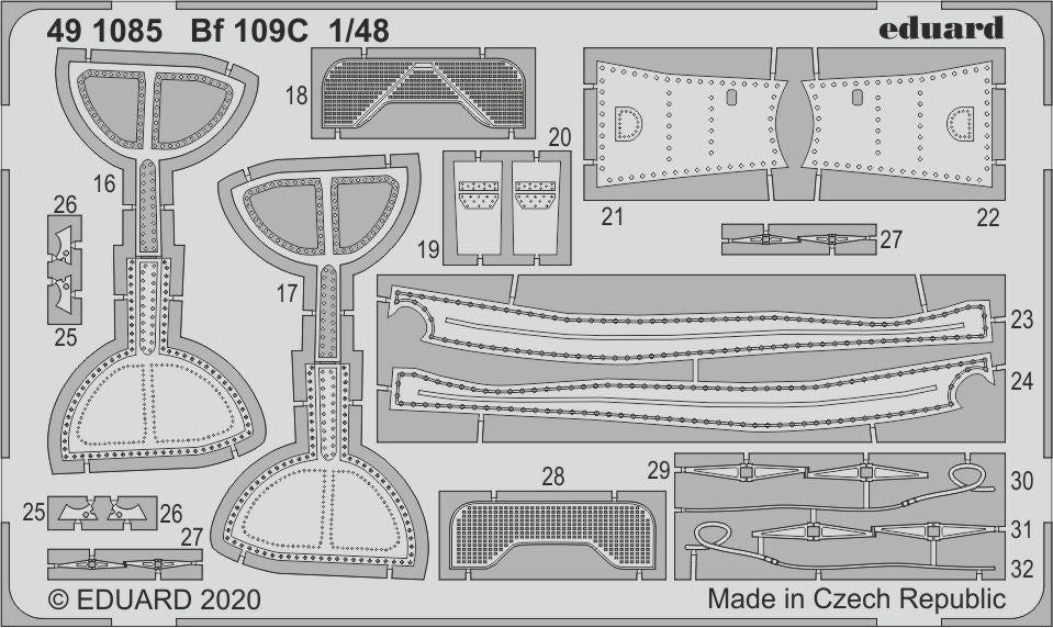 Messerschmitt Bf-109C (designed to be used with Modelsvit kits) (Eduard sold out June 2024 part 1)